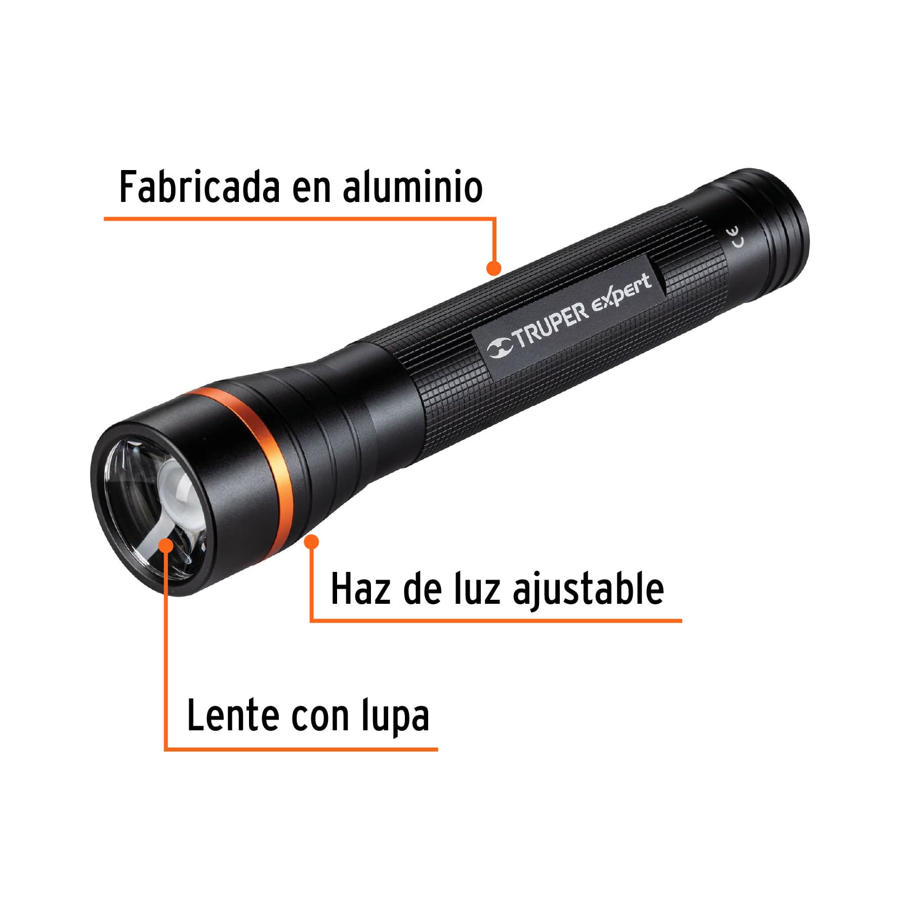 LINTERNA TRUPER LED 850 LUMENES CON 3 PILAS DE ALUMINIO 18814