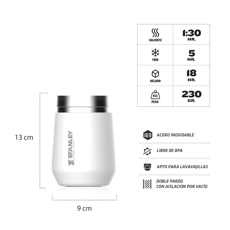 VASO STANLEY EVERYDAY 295ML BLANCO POLAR