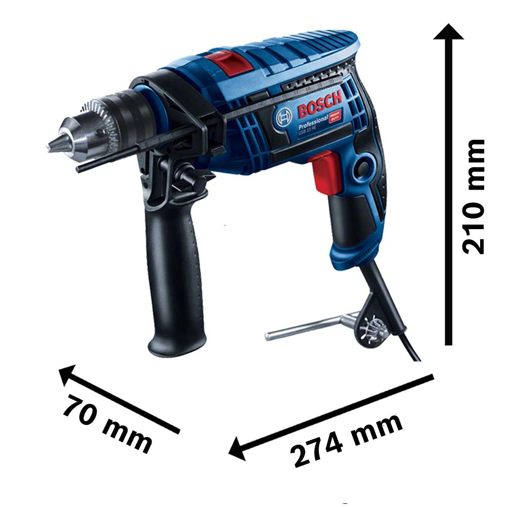 TALADRO BOSCH 13MM GSB 13RE 600W V.V. 113D CON MALETIN