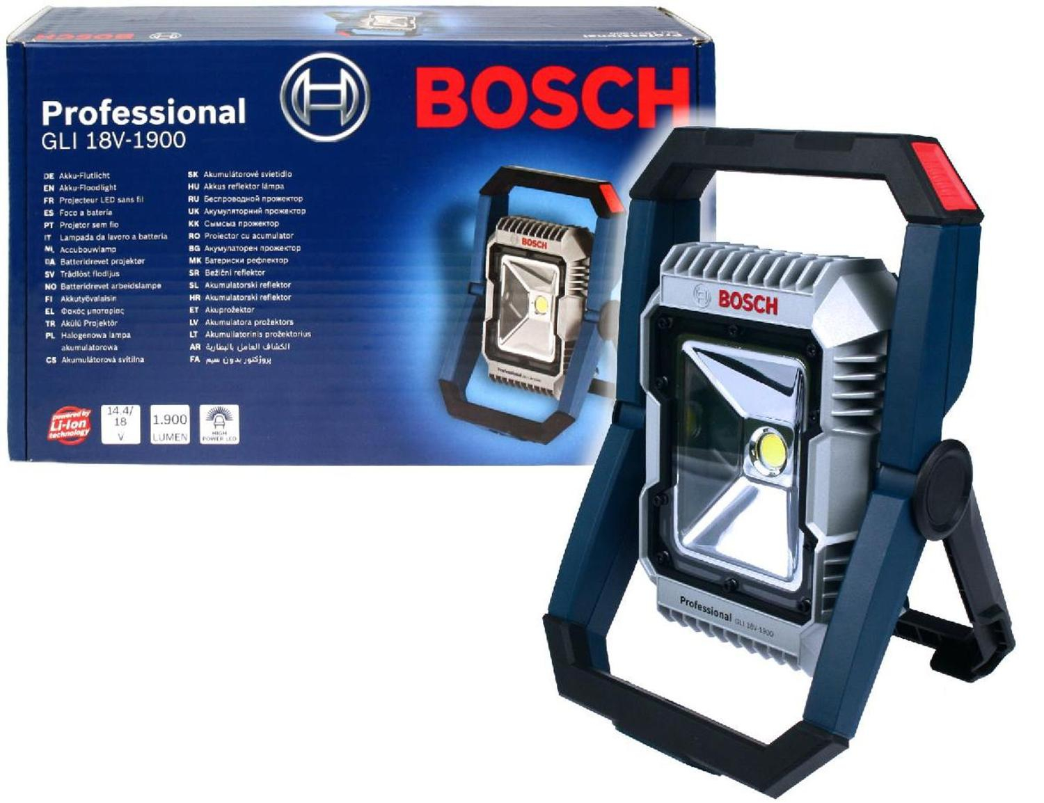 LINTERNA BOSCH GLI 18V-1900 LUMENS LED S/BATERIA S/CARGADOR