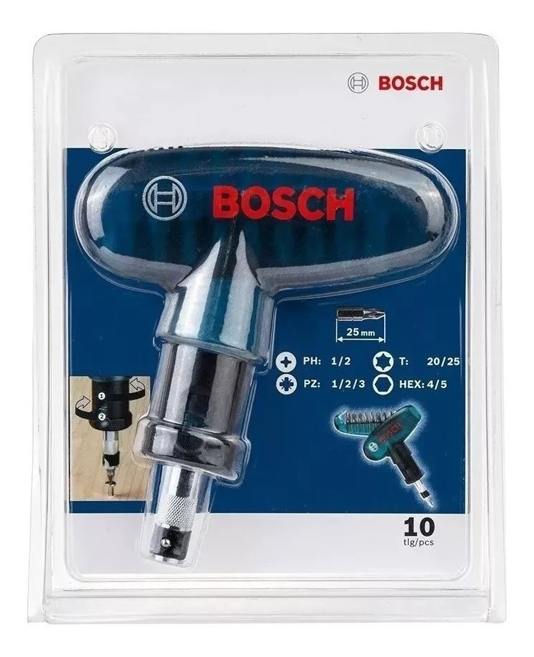 SET DE BOLSILLO BOSCH 10 PZ. PARA ATORNILLAR 017413