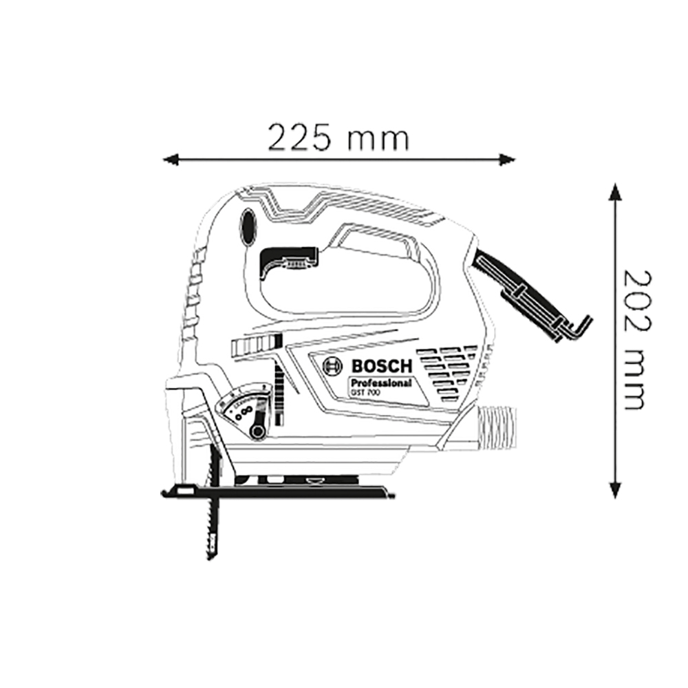 SIERRA CALADORA BOSCH GST 700 500 W 06012A70H0