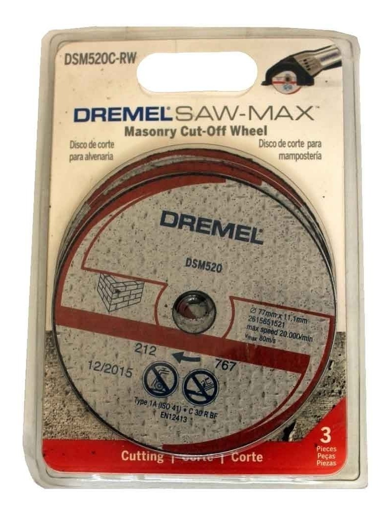 DISCO CORTE DREMEL SAW MAX MAMPOSTERIA DSM520C-RW 3PZ