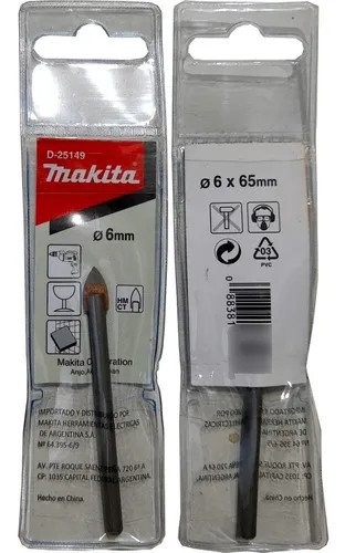 BROCA MAKITA 6 MM PARA VIDRIO Y CERAMICA D-25149