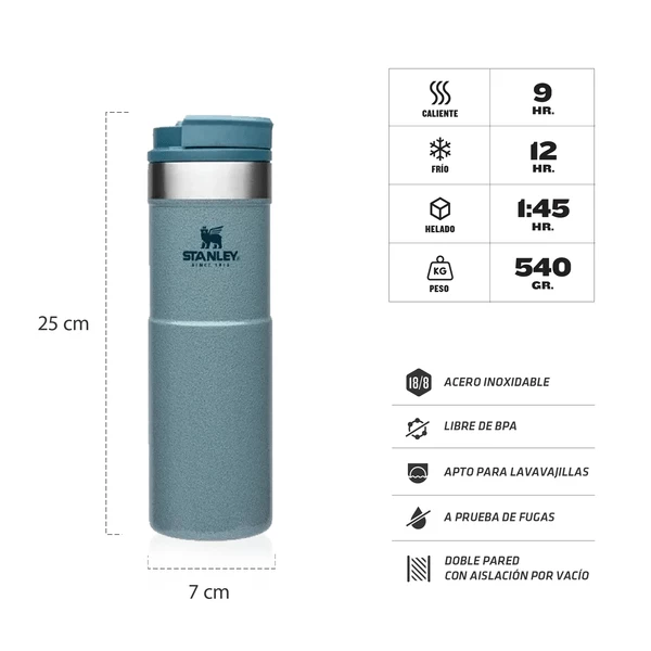 VASO STANLEY CLASSIC NEVERLEAK TRAVEL MUG 591ML AZUL