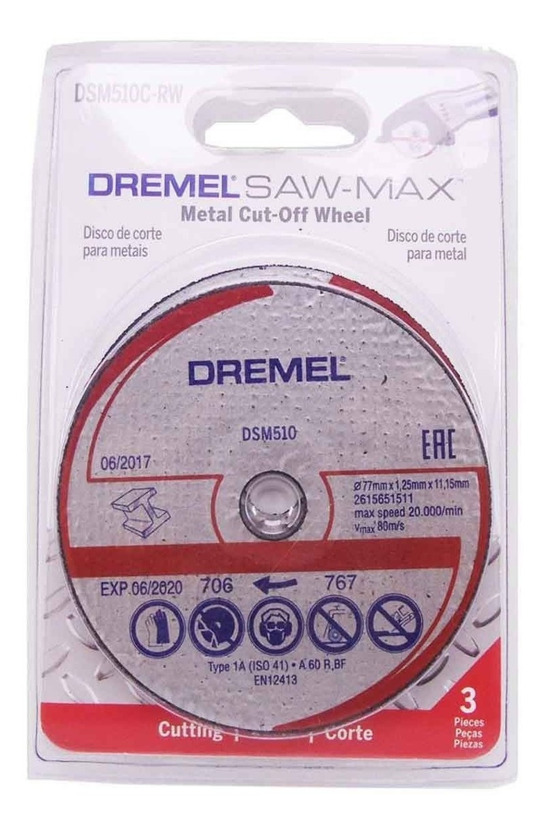 DISCO CORTE DREMEL SAW MAX METAL DSM510C-RW 3PZ