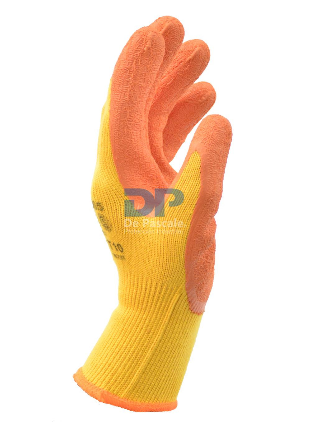 GUANTE DPS RECUB LATEX NARANJA AMARILLO SIN COSTURA T10 89065