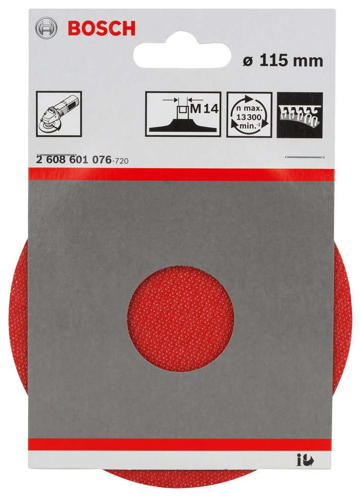 DISCO DE GOMA BOSCH 115MM VELCRO 601076