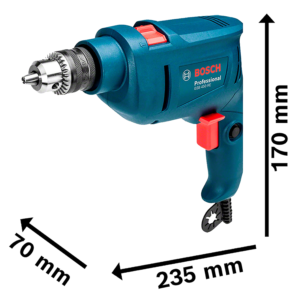 TALADRO BOSCH 10 MM GSB 450 RE 450 W  1B5 0H0