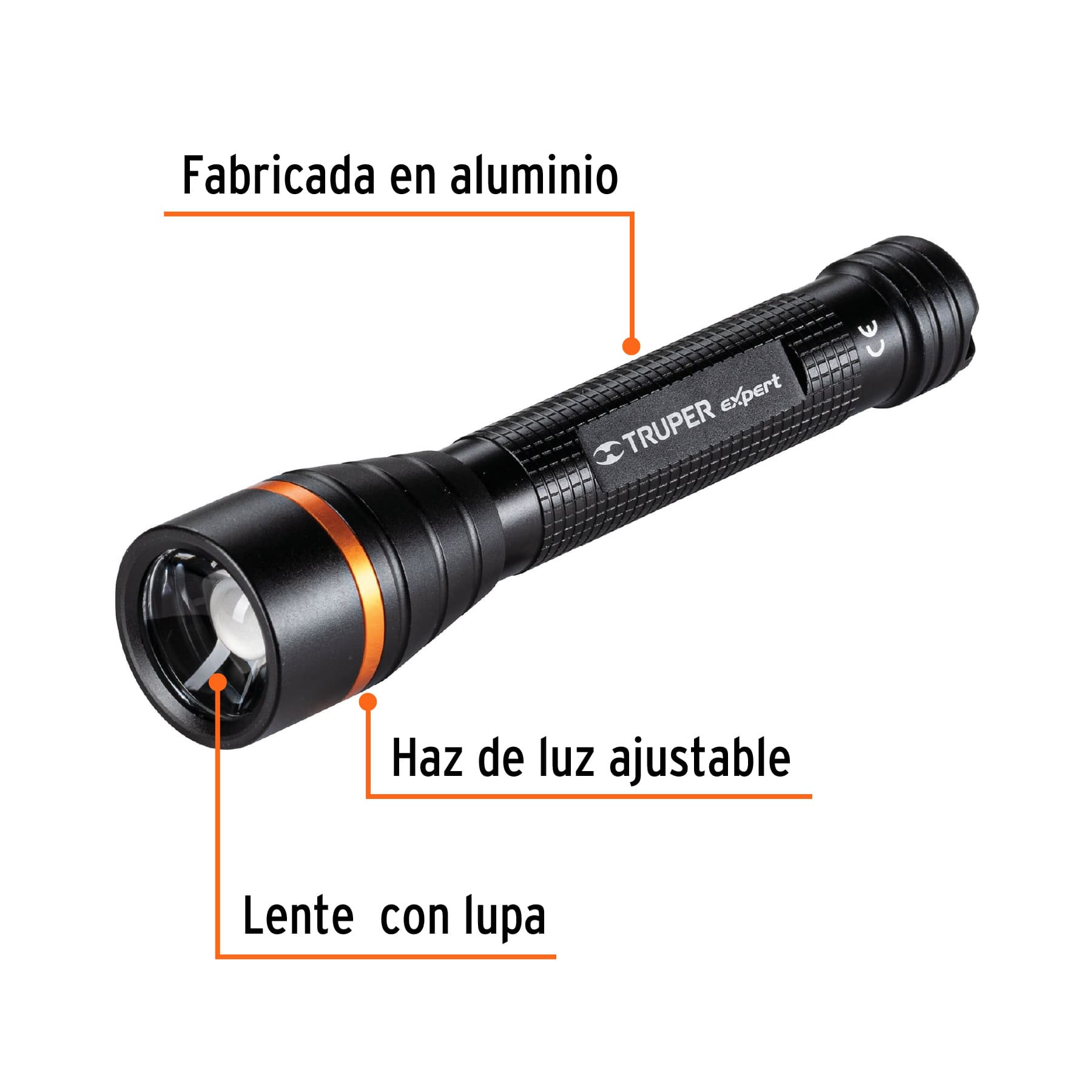 LINTERNA TRUPER LED 235 LUMENES CON 2 PILAS AA ALUMINIO 18800