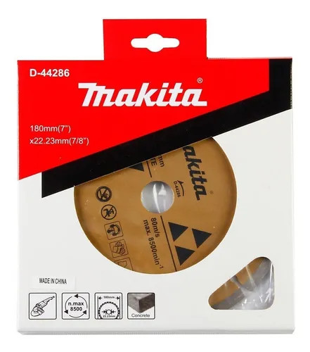 DISCO DIAMANTADO MAKITA 180 MM SEGMENTADO PARA CONCRETO D-44286