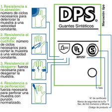 GUANTE DEPASCALE LATEX AZUL GRIST10 DPS89065