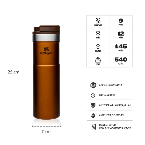 VASO STANLEY CLASSIC NEVERLEAK TRAVEL MUG 591M MAPPLE